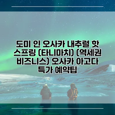 도미 인 오사카 내추럴 핫 스프링 (타니마치) (역세권 비즈니스) 오사카 아고다 특가 예약팁