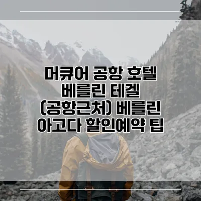 머큐어 공항 호텔 베를린 테겔 (공항근처) 베를린 아고다 할인예약 팁