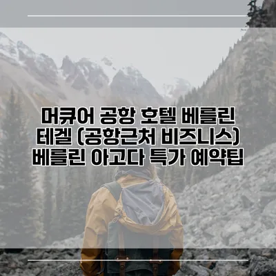 머큐어 공항 호텔 베를린 테겔 (공항근처 비즈니스) 베를린 아고다 특가 예약팁