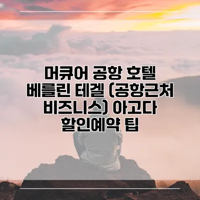 머큐어 공항 호텔 베를린 테겔 (공항근처 비즈니스) 아고다 할인예약 팁