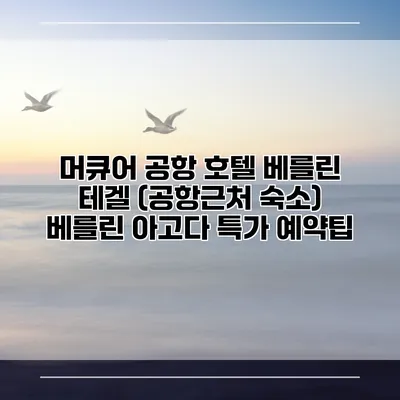 머큐어 공항 호텔 베를린 테겔 (공항근처 숙소) 베를린 아고다 특가 예약팁