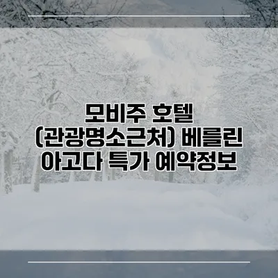 모비주 호텔 (관광명소근처) 베를린 아고다 특가 예약정보