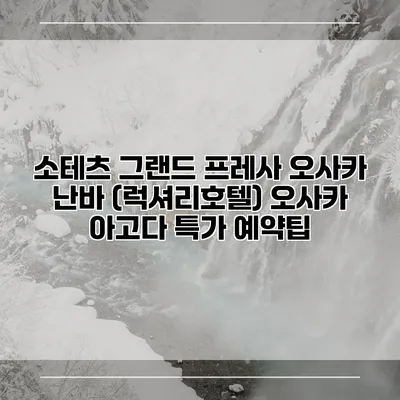소테츠 그랜드 프레사 오사카 난바 (럭셔리호텔) 오사카 아고다 특가 예약팁