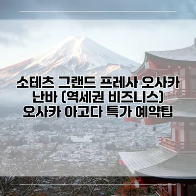 소테츠 그랜드 프레사 오사카 난바 (역세권 비즈니스) 오사카 아고다 특가 예약팁