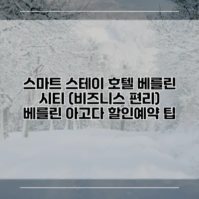 스마트 스테이 호텔 베를린 시티 (비즈니스 편리) 베를린 아고다 할인예약 팁