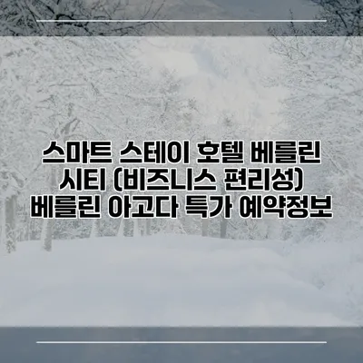 스마트 스테이 호텔 베를린 시티 (비즈니스 편리성) 베를린 아고다 특가 예약정보