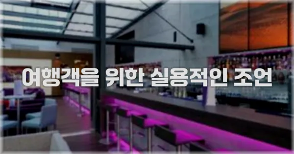 여행객을 위한 실용적인 조언