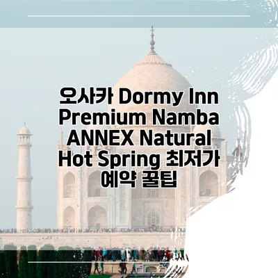 오사카 Dormy Inn Premium Namba ANNEX Natural Hot Spring 최저가 예약 꿀팁