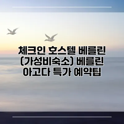 체크인 호스텔 베를린 (가성비숙소) 베를린 아고다 특가 예약팁