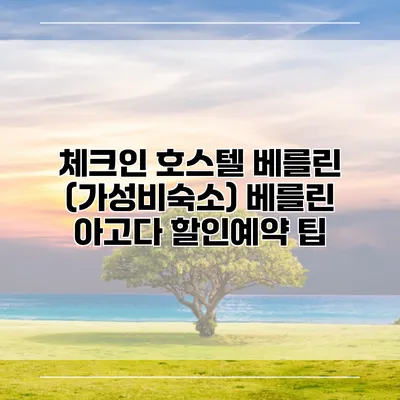 체크인 호스텔 베를린 (가성비숙소) 베를린 아고다 할인예약 팁