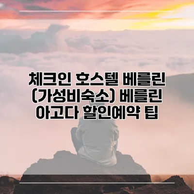 체크인 호스텔 베를린 (가성비숙소) 베를린 아고다 할인예약 팁