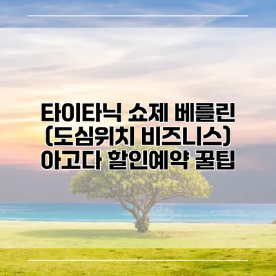 타이타닉 쇼제 베를린 (도심위치 비즈니스) 아고다 할인예약 꿀팁
