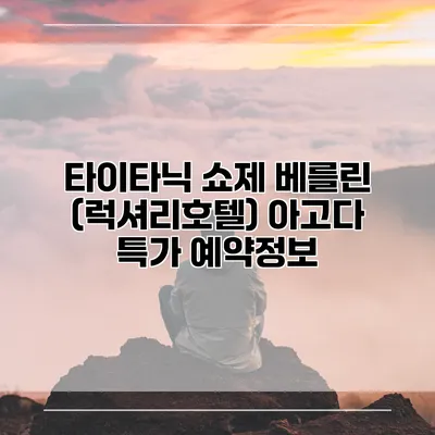 타이타닉 쇼제 베를린 (럭셔리호텔) 아고다 특가 예약정보