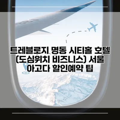 트레블로지 명동 시티홀 호텔 (도심위치 비즈니스) 서울 아고다 할인예약 팁