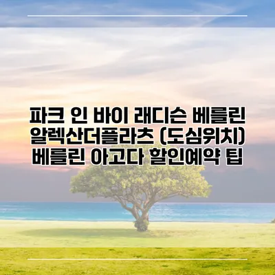 파크 인 바이 래디슨 베를린 알렉산더플라츠 (도심위치) 베를린 아고다 할인예약 팁