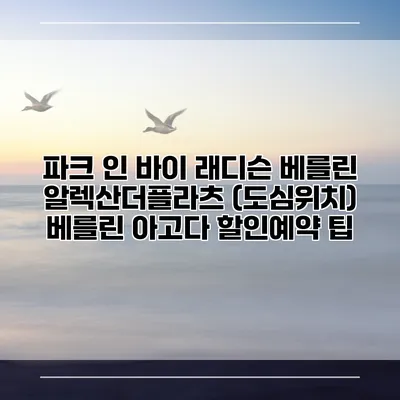 파크 인 바이 래디슨 베를린 알렉산더플라츠 (도심위치) 베를린 아고다 할인예약 팁