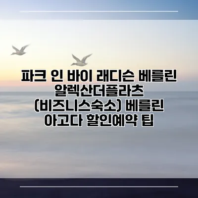 파크 인 바이 래디슨 베를린 알렉산더플라츠 (비즈니스숙소) 베를린 아고다 할인예약 팁