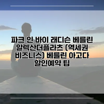파크 인 바이 래디슨 베를린 알렉산더플라츠 (역세권 비즈니스) 베를린 아고다 할인예약 팁