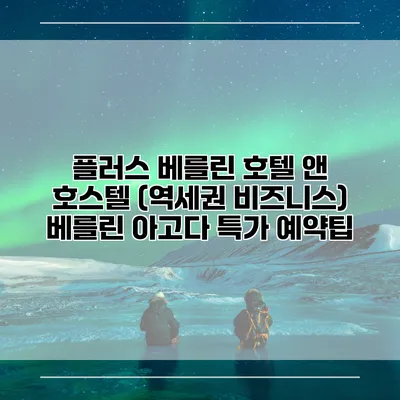 플러스 베를린 호텔 앤 호스텔 (역세권 비즈니스) 베를린 아고다 특가 예약팁