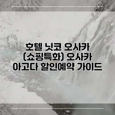 호텔 닛코 오사카 (쇼핑특화) 오사카 아고다 할인예약 가이드