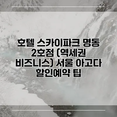 호텔 스카이파크 명동 2호점 (역세권 비즈니스) 서울 아고다 할인예약 팁
