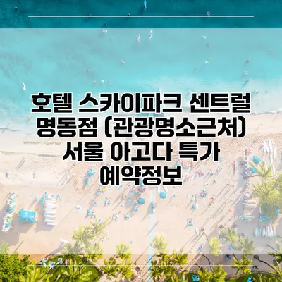 호텔 스카이파크 센트럴 명동점 (관광명소근처) 서울 아고다 특가 예약정보