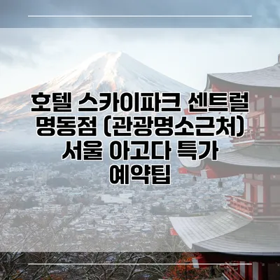 호텔 스카이파크 센트럴 명동점 (관광명소근처) 서울 아고다 특가 예약팁